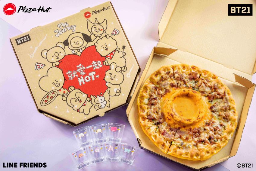 必勝客BT21聯名登場！七款星空杯限量搶購開跑，聯名比薩盒同步推出