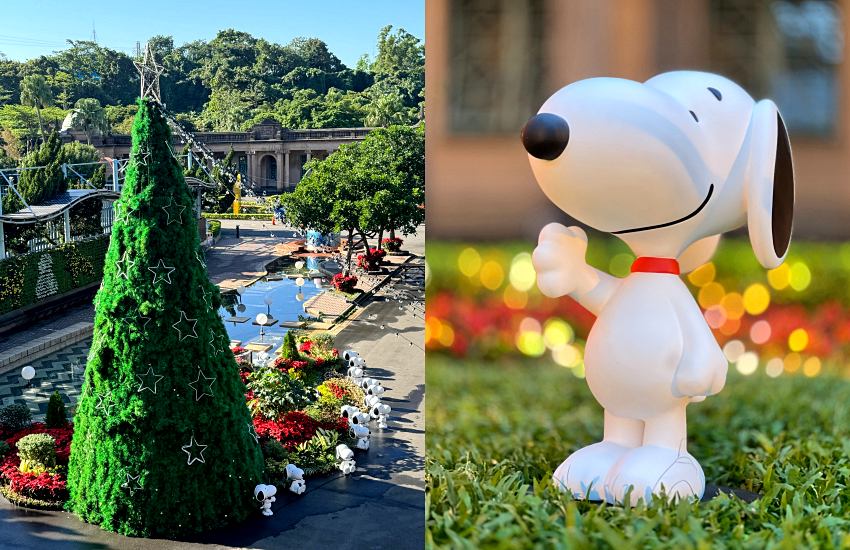 公館聖誕季期間,自來水園區內設置了多處史努比與糊塗塌客的造型裝置,成為民眾爭相排隊的熱門拍照點。