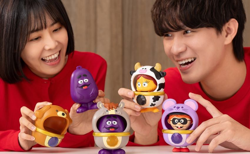 消費者可自由替換公仔的生肖裝扮，奶昔大哥與漢堡神偷的萌趣造型相當吸睛。