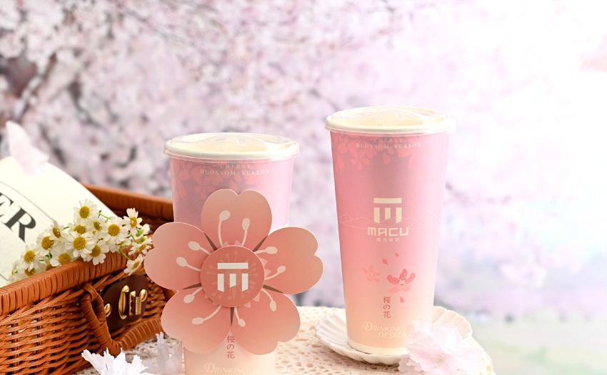 粉紅風暴襲台!麻古茶坊櫻花旋轉杯套3/27登場,線上自取享買5送2優惠