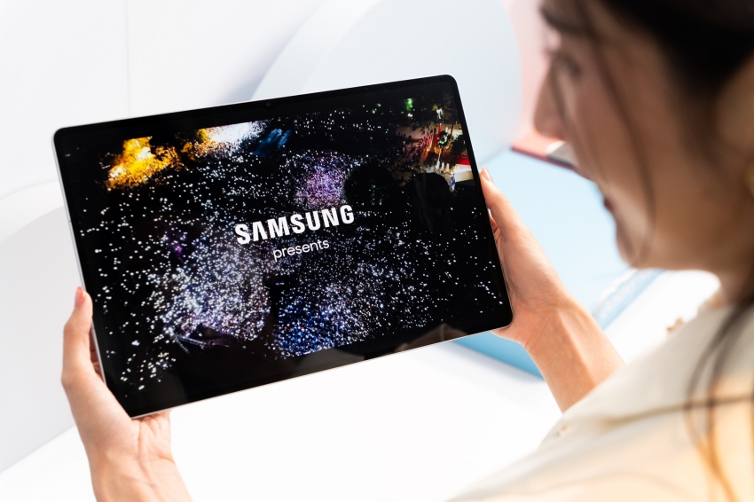 Galaxy Tab S12 Ultra 14.6吋螢幕與纖薄機身。圖／台灣三星電子提供
