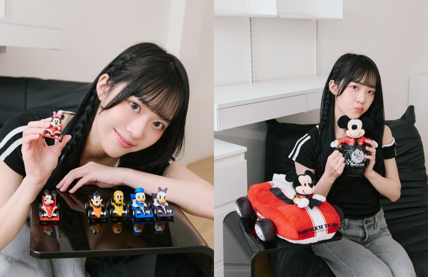 ▲ 迪士尼夢幻賽道經典成員迴力車盲盒、布偶馬克杯組與賽車造型面紙套，兼具收藏與居家實用性。